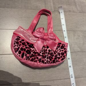 Pink Leopard Print Doll Bag